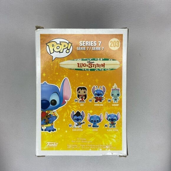 NWB POP! Funko Disney Lilo & Stitch: Aloha Stitch Exclusive #203 - Picture 10 of 10